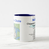 Michigansymbole u. -karte zweifarbige tasse (Mittel)