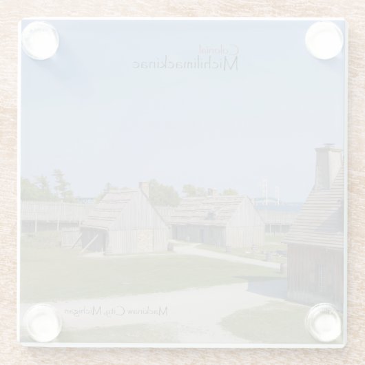 Michilimackinac-Untersetzer Glasuntersetzer (Rückseite)