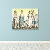 Michoacan-Amerikanische Ureinwohner in traditionel Leinwanddruck (Insitu (Holzboden))