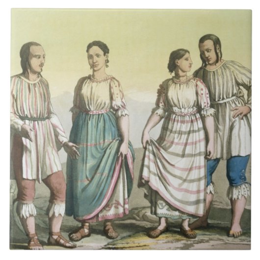 Michoacan amerikanischer Ureinwohner im Fliese (Vorderseite)