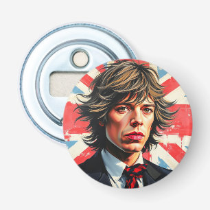 Mick Jagger Rolling Stones vor einer Gewerkschaft  Flaschenöffner
