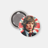 Mick Jagger Rolling Stones vor einer Gewerkschaft Magnet (Vorderseite/Rückseite)