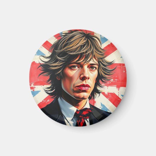 Mick Jagger Rolling Stones vor einer Gewerkschaft Magnet (Vorne)