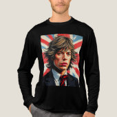 Mick Jagger Rolling Stones vor einer Gewerkschaft Tri-Blend Shirt (Vorderseite)