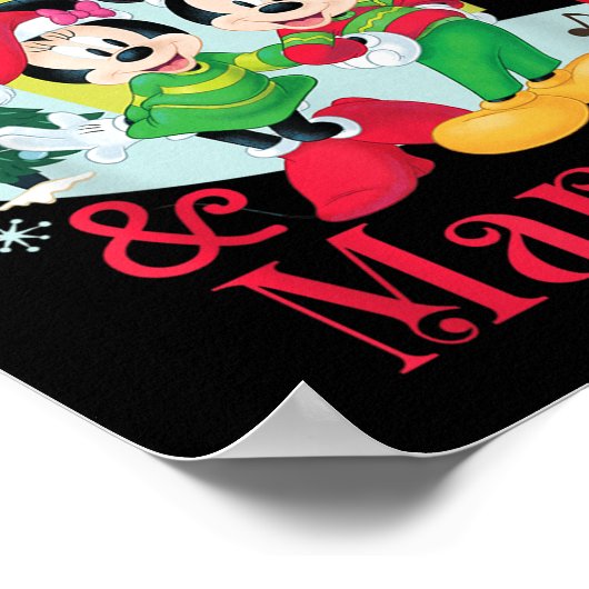 Mickey & Minnie Merry & Married Christmas Poster (Ecke)