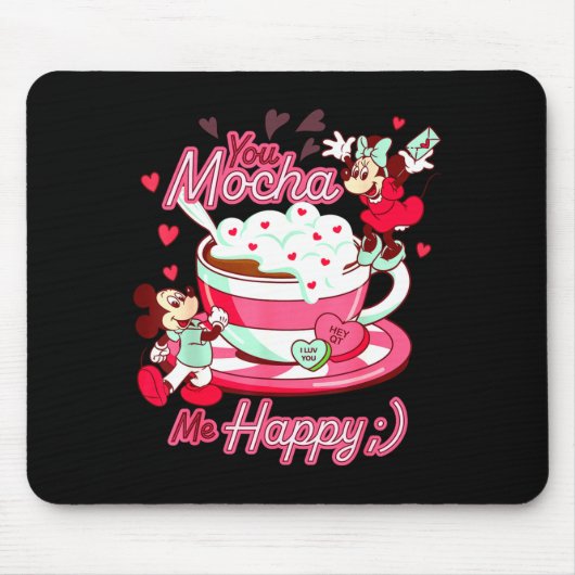 Mickey Amp Minnie Valentines Day You Mocha Me H Mousepad (Vorne)
