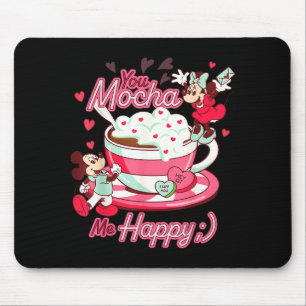 Mickey & Minnie Valentinstag You Mocha Me H Mousepad