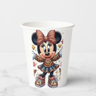 Mickey and Friends Splatter Art Colorful Paper Cup Pappbecher