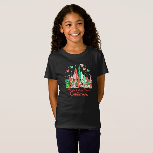 Mickey & Friends Very Merry Christmas Castle Disne T-Shirt (Vorne ganz)