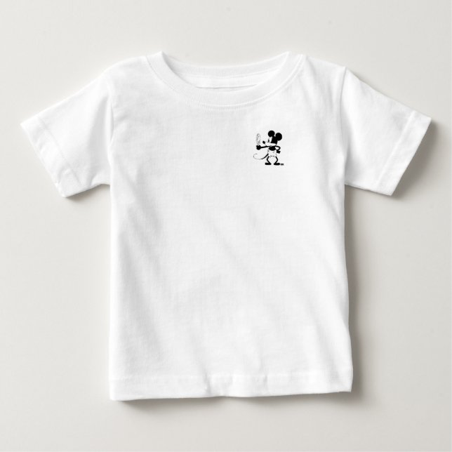 Mickey - Looking in the Mirror (Plane Crazy 1929) Baby T-shirt (Vorderseite)