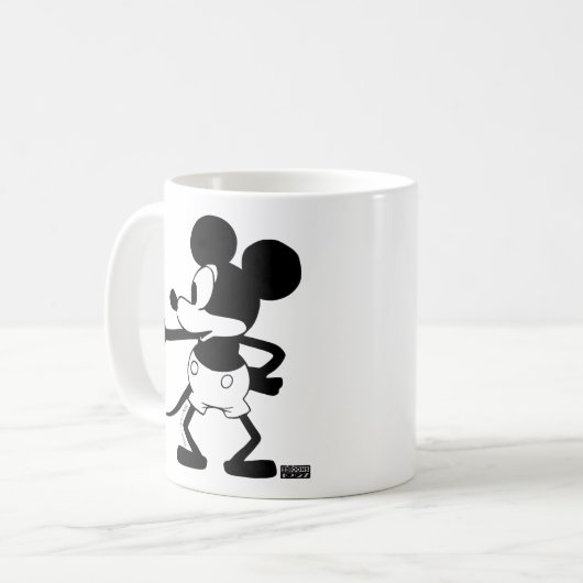 Mickey - Looking in the Mirror (Plane Crazy 1929) Kaffeetasse (Vorderseite Links)