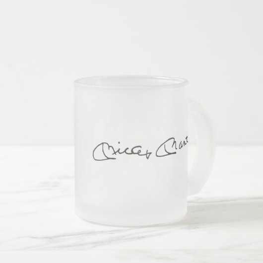 Mickey Mantle® mattierte GlasTasse Mattglastasse (VorderseiteRechts)