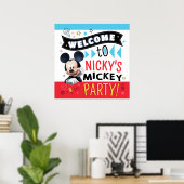 Mickey Maus lustiger Geburtstag anpassbares Party- Poster (Heimbüro)