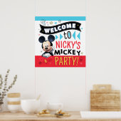 Mickey Maus lustiger Geburtstag anpassbares Party- Poster (Küche)