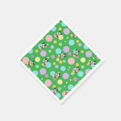 Mickey Maus Punkte grün Baby Shower Serviette (Ecke)