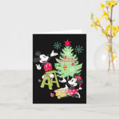 Mickey Minnie Clic Christmas Tree  Karte (Gelbe Blume)