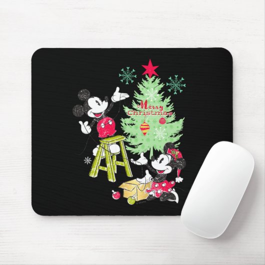 Mickey Minnie Clic Christmas Tree Mousepad (Mit Mouse)