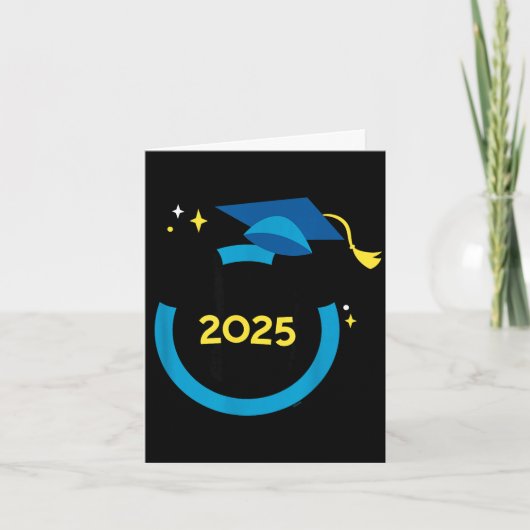 Mickey mouse blue graduation cap class of 2025  karte (Vorderseite)