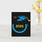 Mickey mouse blue graduation cap class of 2025  karte (Gelbe Blume)
