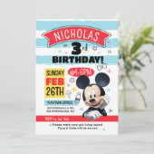 Mickey Mouse Fun Birthday Customizable Invitation Einladung (Stehend Vorderseite)