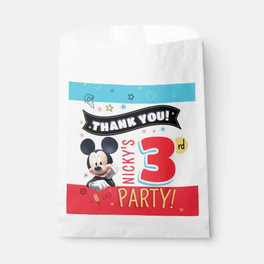 Mickey Mouse Fun Birthday paper Favor Bag Geschenktütchen (Vorderseite)