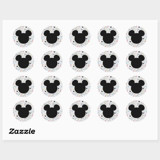 Mickey Mouse Fun Birthday  Round sticker (Blatt)