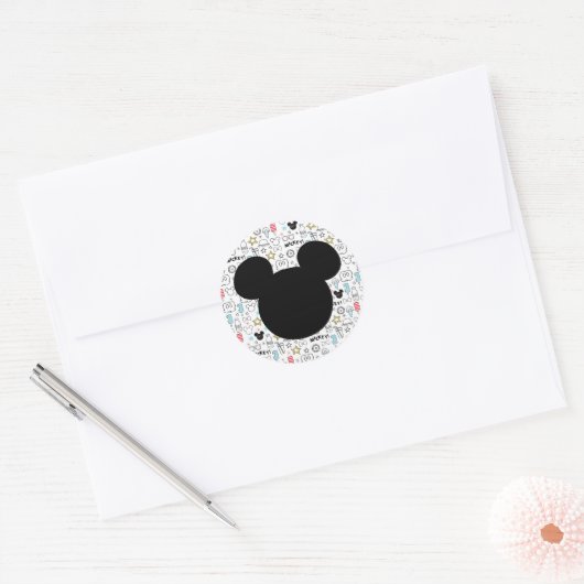 Mickey Mouse Fun Birthday  Round sticker (Umschlag)