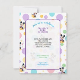 Mickey Mouse Polka Dot Baby Shower Einladung