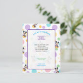 Mickey Mouse Polka Dot Baby Shower Einladung (Stehend Vorderseite)