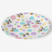 Mickey Mouse Polka Dot Baby Shower Pappteller (Schrägansicht)