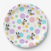 Mickey Mouse Polka Dot Baby Shower Pappteller (Vorderseite)