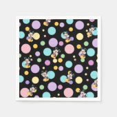 Mickey Mouse Polka Dot  black Baby Shower Serviette (Vorderseite)