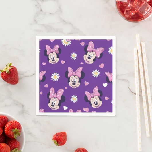 Mickey Mouse Polka Dot  purple Baby Shower Serviette (Beispiel)
