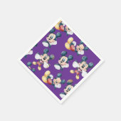 Mickey Mouse Polka Dot  purple Baby Shower Serviette (Ecke)