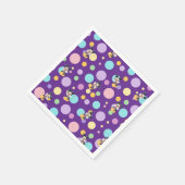 Mickey Mouse Polka Dot purple Baby Shower Serviette (Ecke)