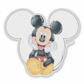 Mickey Mouse Polka Dot red Baby Shower Aufkleber (Vorderseite)