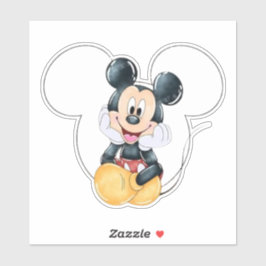 Mickey Mouse Polka Dot  red Baby Shower Aufkleber