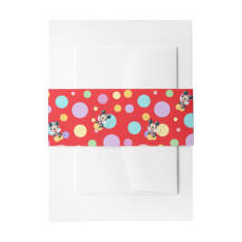 Mickey Mouse Polka Dot  red Baby Shower Einladungsbanderole