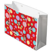 Mickey Mouse Polka Dot  red Baby Shower Große Geschenktüte (Vorderseite Schrägansicht)