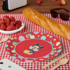Mickey Mouse Polka Dot  red Baby Shower Pappteller