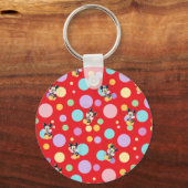 Mickey Mouse Polka Dot  red Baby Shower Schlüsselanhänger (Vorderseite)
