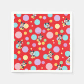 Mickey Mouse Polka Dot  red Baby Shower Serviette (Vorderseite)