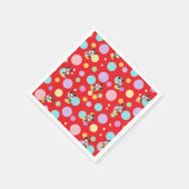 Mickey Mouse Polka Dot  red Baby Shower Serviette (Ecke)