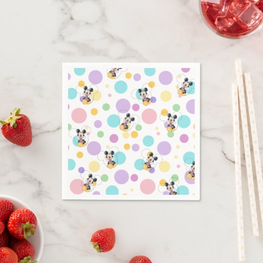Mickey Mouse Punkte Baby Shower Serviette (Beispiel)