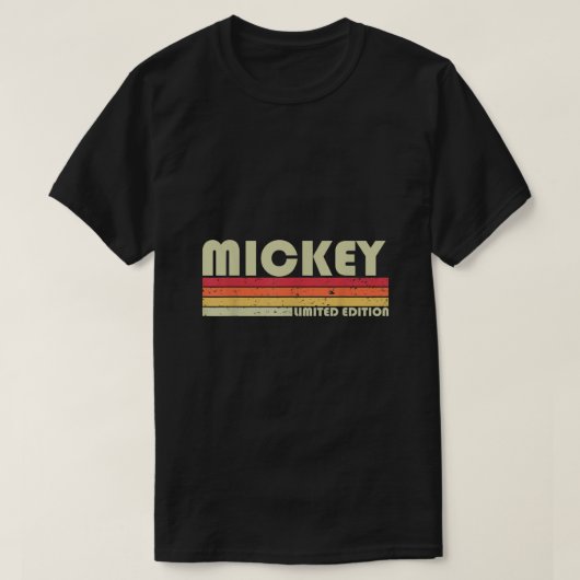 MICKEY Name Personalisiert Retro Vintag T-Shirt (Design vorne)