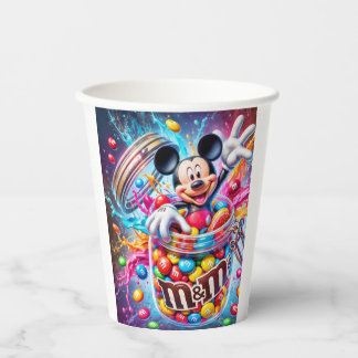 Mickey und Minnie Festliche Feier Farbige Pap Pappbecher