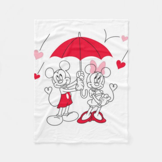 Mickey und Minnie Fleecedecke (Vorderseite)