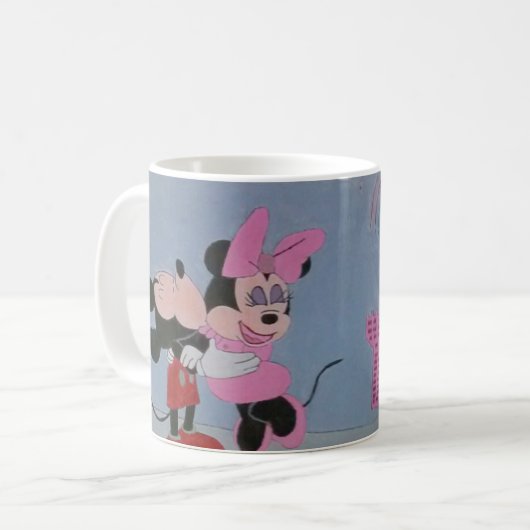 MICKEY UND MINNIE LIEBE KAFFEETASSE (Vorderseite Links)