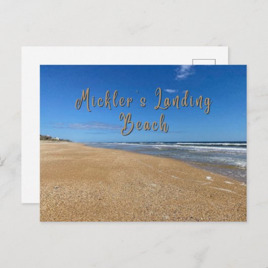 Micklers Landing Beach Postkarte (Vorne/Hinten)