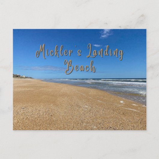 Micklers Landing Beach Postkarte (Vorderseite)